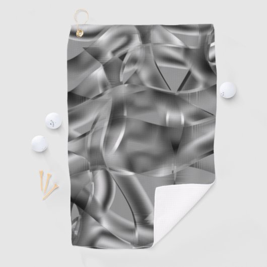 Graue, abgerundete Formen, in hellen Tönen Golfhandtuch (Insitu)