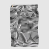 Graue, abgerundete Formen, in hellen Tönen Golfhandtuch (Vorderseite)