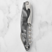 Graue, abgerundete Formen, in hellen Tönen Kellnermesser (Rückseite)