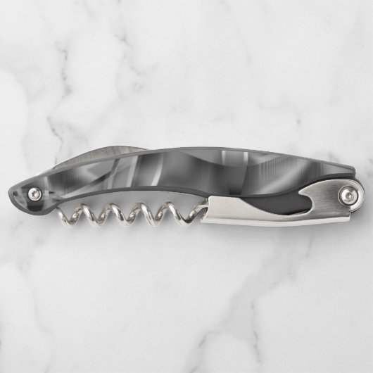 Graue, abgerundete Formen, in hellen Tönen Kellnermesser (Rückseite)