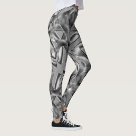 Graue, abgerundete Formen, in hellen Tönen Leggings