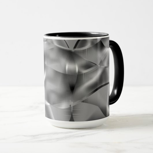 Graue, abgerundete Formen, in hellen Tönen Tasse (VorderseiteRechts)