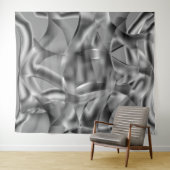 Graue, abgerundete Formen, in hellen Tönen Wandteppich (Beispiel (Horizontal))