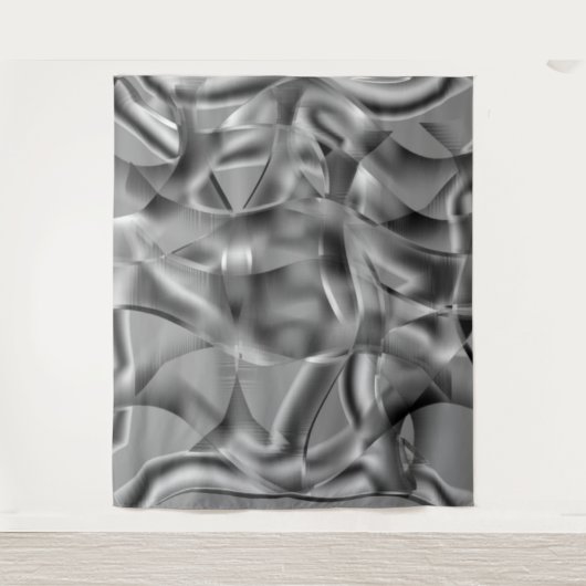Graue, abgerundete Formen, in hellen Tönen Wandteppich (Vorderseite)