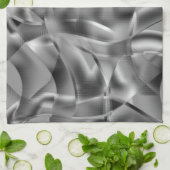 Graue, abgerundete Formen mit schmalen Tönen Geschirrtuch (Gefaltet)