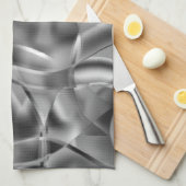 Graue, abgerundete Formen mit schmalen Tönen Geschirrtuch (Viertel Falte)