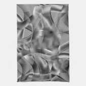 Graue, abgerundete Formen mit schmalen Tönen Geschirrtuch (Vertikal)