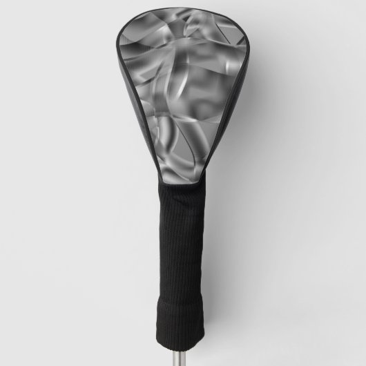 Graue, abgerundete Formen mit schmalen Tönen Golf Headcover (Vorderseite)