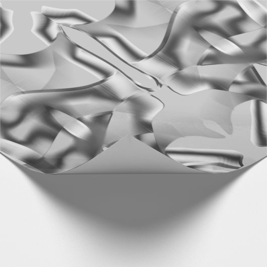 Graue abgerundete Formen und dunkle Farben Geschenkpapier (Ecke)