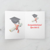 Graue Abschluss-Karte Karte (Innenseite)