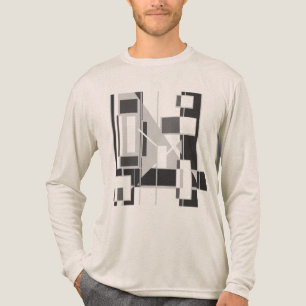 Graue Abstrakte Kunst Cubist Geometric MCM inspiri Tri-Blend Shirt
