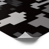 Graue abstrakte Kunst Poster (Ecke)