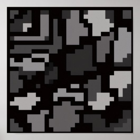 Graue abstrakte Kunst Poster (Vorne)