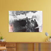 Graue Abstrakte Kunstschätze Leinwanddruck (Insitu (Wohnzimmer))