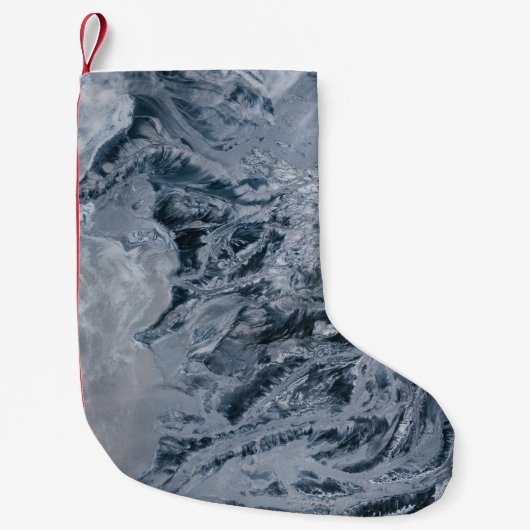 Graue abstrakte Malerei Kleiner Weihnachtsstrumpf (Vorderseite)