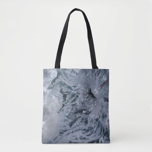 Graue abstrakte Malerei Tasche (Vorderseite)