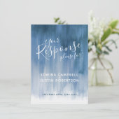 Graue abstrakte moderne Hochzeitsantwort UAWG Einladung (Stehend Vorderseite)