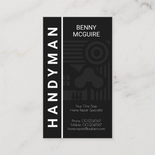 Graue Abstrakte Zuhause Landscape Motif Builder Visitenkarte (Vorderseite)