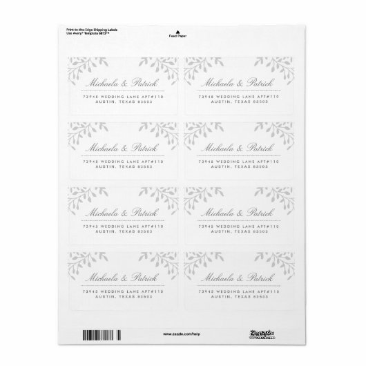 Graue Adressenmarkierungen (Vorne)