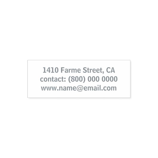 Graue Adressinformationen Permastempel (Design)