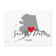 Graue Alaska Karte Save the Date Form