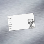 Graue Alien Business Card Magnetische Visitenkarte (Beispiel)