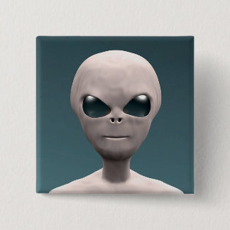 Graue Alien Button