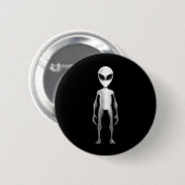 Graue Alien Button (Vorne & Hinten)