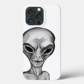 Graue Alien Case-Mate iPhone Hülle (Rückseite)
