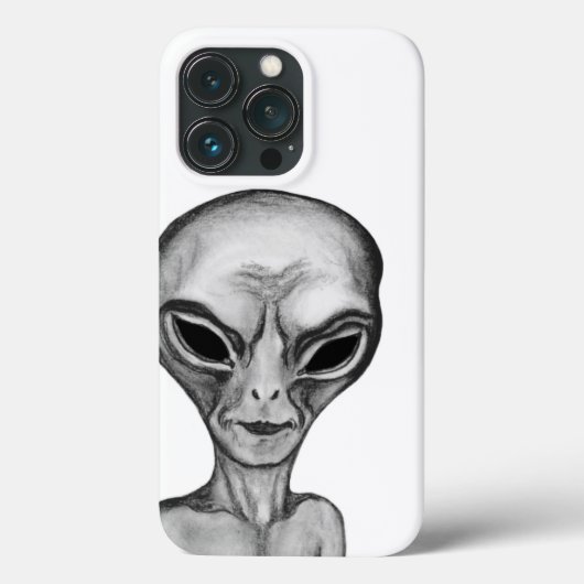 Graue Alien Case-Mate iPhone Hülle (Rückseite)
