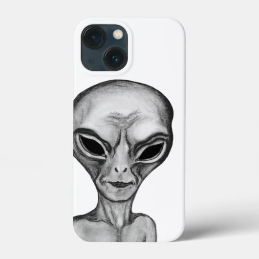 Graue Alien Case-Mate iPhone Hülle (Rückseite)