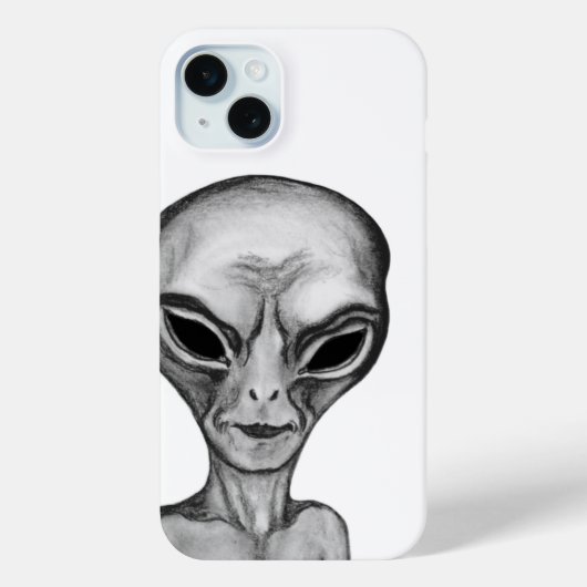 Graue Alien Case-Mate iPhone Hülle (Rückseite)