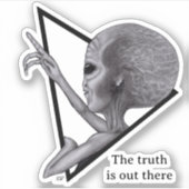 Graue Alien, die Wahrheit ist da draußen Aufkleber (Vorderseite)