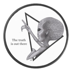 Graue Alien, die Wahrheit ist da draußen Eishockey Puck