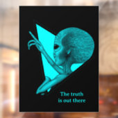 Graue Alien, die Wahrheit ist da draußen Fensteraufkleber (Blatt 2)