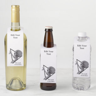 Graue Alien, die Wahrheit ist da draußen Flaschenanhänger