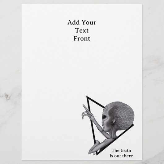 Graue Alien, die Wahrheit ist da draußen Flyer (Vorne)