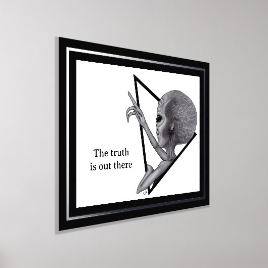 Graue Alien, die Wahrheit ist da draußen Foliendrucke (Ablage )