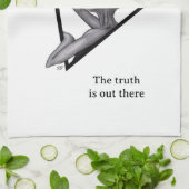 Graue Alien, die Wahrheit ist da draußen Geschirrtuch (Gefaltet)