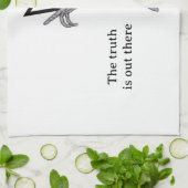 Graue Alien, die Wahrheit ist da draußen Geschirrtuch (Gefaltet)