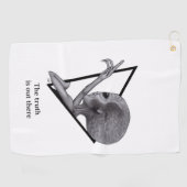 Graue Alien, die Wahrheit ist da draußen Golfhandtuch (Horizontal)