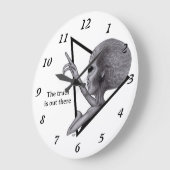 Graue Alien, die Wahrheit ist da draußen Große Wanduhr (Winkel)