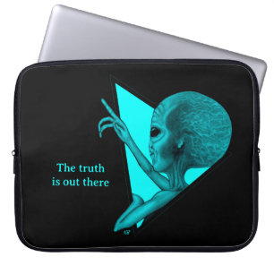 Graue Alien, die Wahrheit ist da draußen Laptopschutzhülle