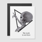Graue Alien, die Wahrheit ist da draußen Magnetkarte (Vorne/Hinten)