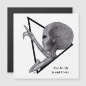 Graue Alien, die Wahrheit ist da draußen Magnetkarte (Vorne/Hinten)
