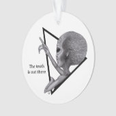 Graue Alien, die Wahrheit ist da draußen Ornament (Vorderseite)