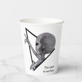 Graue Alien, die Wahrheit ist da draußen Pappbecher (Rückseite)