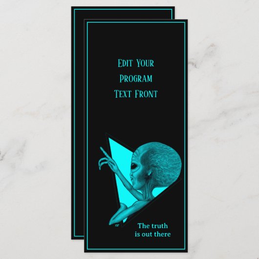 Graue Alien, die Wahrheit ist da draußen Programm (Vorne/Hinten)