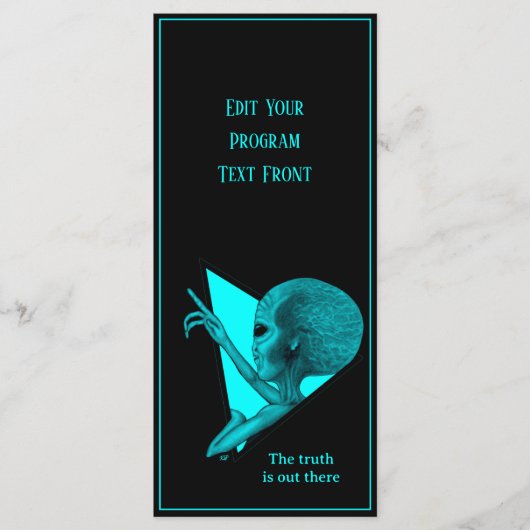 Graue Alien, die Wahrheit ist da draußen Programm (Vorderseite)