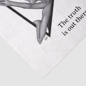 Graue Alien, die Wahrheit ist da draußen Seidenpapier (Detail)